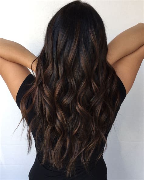 balayage colours for dark brown hair